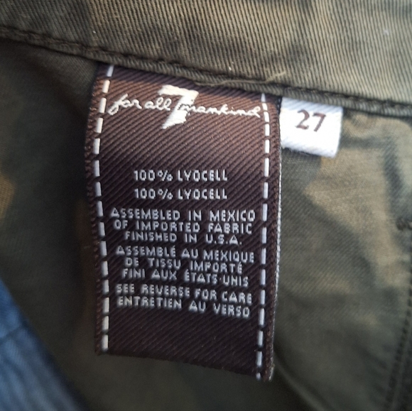 FOR ALL MANKIND women's olive green pants. Size 27 - Picture 8 of 8